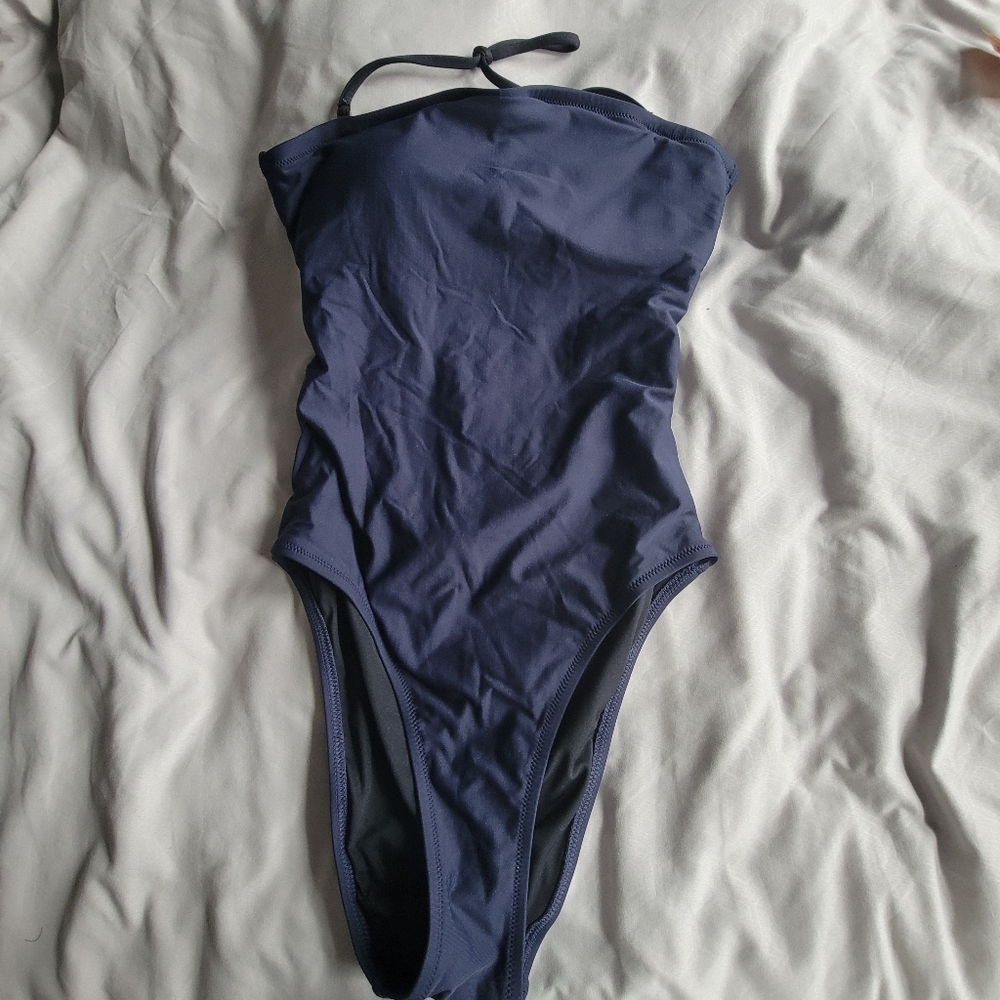 J. CREW Navy Blue One-Piece Swimsuit